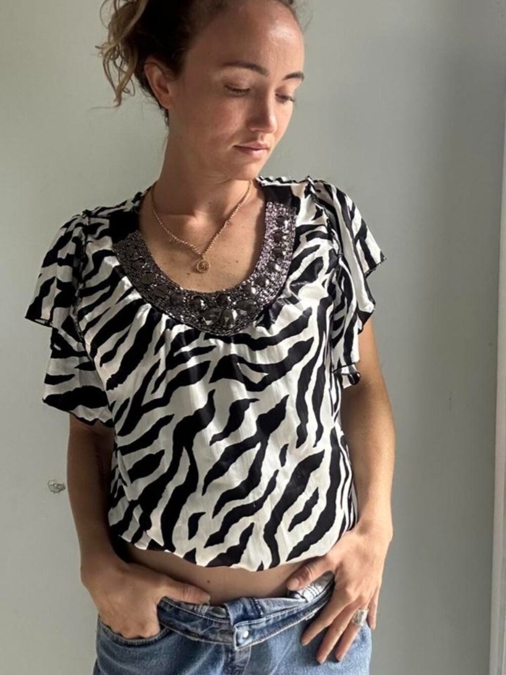 Zebra Print Blouse